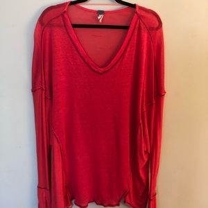 Free People Vermillion Tunic Sweater